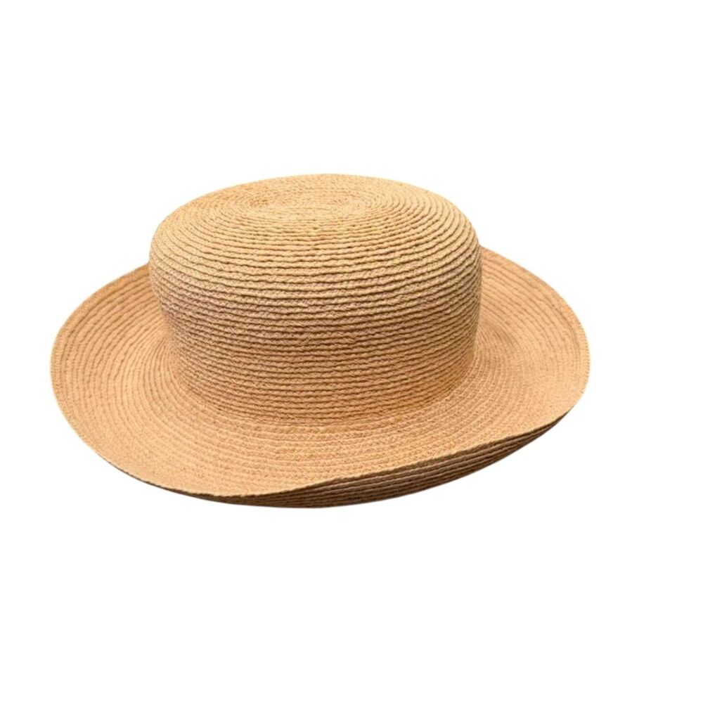 Helen Kaminski Boater Hat Natural 100% Madagascar Raffia NWOT